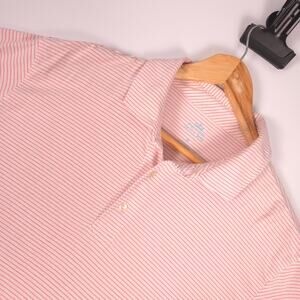 Peter Millar Union League Philadelphia 1862 Polo Mens M Pink Stripe